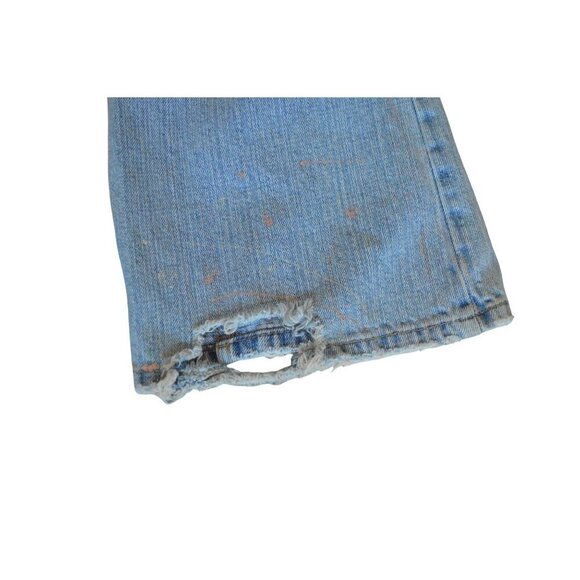 Vintage y2k Taunt Womens Distressed Light Blue Denim Jeans Pink Accents Size 7L - Picture 12 of 14